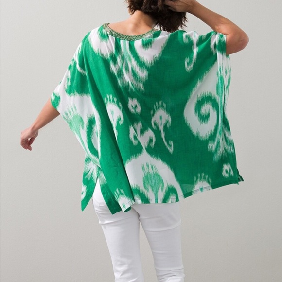 Chico’s Bead embellished  V-Neck Tunic / Puncho - Picture 4 of 7